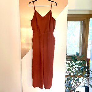 Uniqlo rust red sleeveless jumpsuit